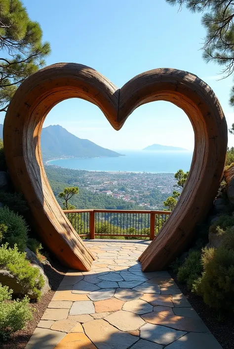 can you make a heart arc with viewdeck, make it for tourist spot