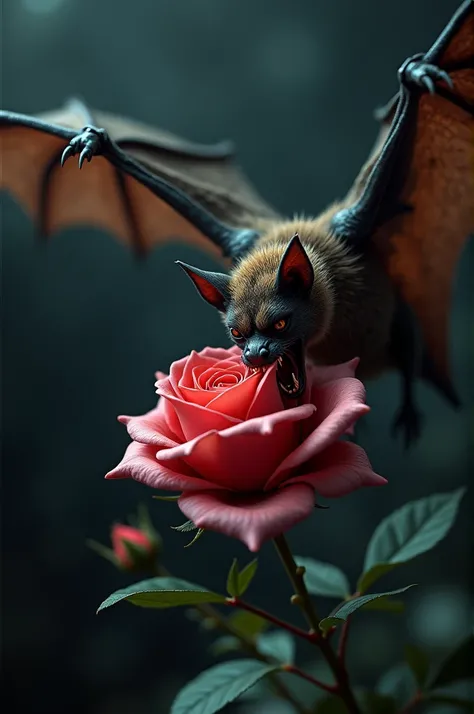 BAT FLY BITING ROSE