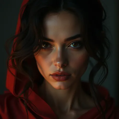 intricate portrait of a pensive woman,beautiful detailed eyes,beautiful detailed lips,extremely detailed eyes and face,longeyelashes,elegant woman,mysterious expression,dramatic lighting,chiaroscuro,moody atmosphere,cinematic,painterly,vibrant colors,dynam...