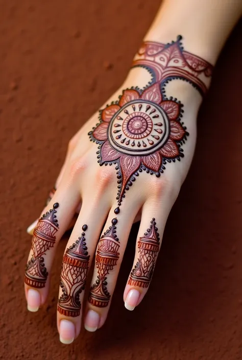 generate Rajasthani mehndi design on hand