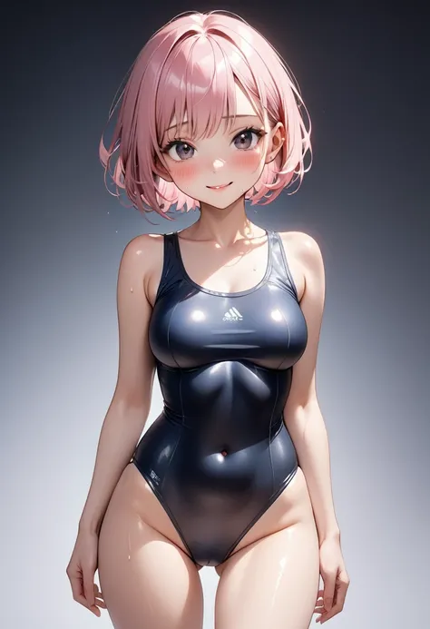 ((School Swimsuit)), ((skindentation)), skinny, alone, solo, 1 woman, Masterpiece, highest quality, highest quality, 16K, incredibly absurd, highly detailed, 2.5D, ai-generated, delicate and dynamic, very delicate facial expressions, delicate eye depiction...