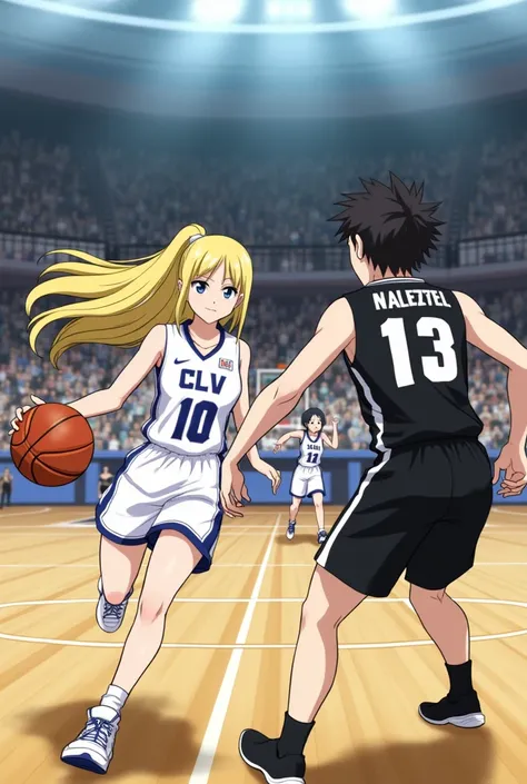 Fairy Tail organizes a 3x3 basketball game.
Here are the teams: CLV and FTM.
CLV team members: Erza Scarlett, Lucy Heartfilia, Kanna Alperona and Levy McGarden.
FTM team members: Wendy Marvel, Juvia Lockser, Mirajane Strauss and Lisana Strauss.
CLV team me...