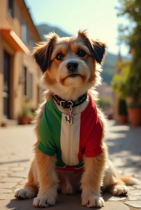 Italy flag on dog 