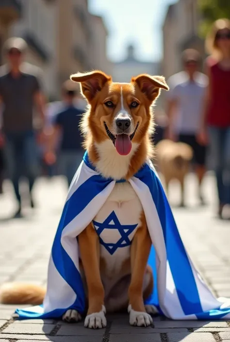 Israel flag on dog 