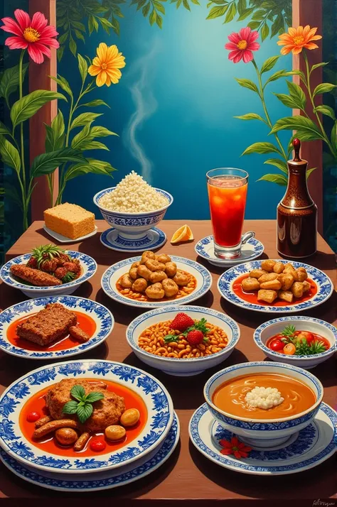 generate paint of food that represents culture in the Philippines 