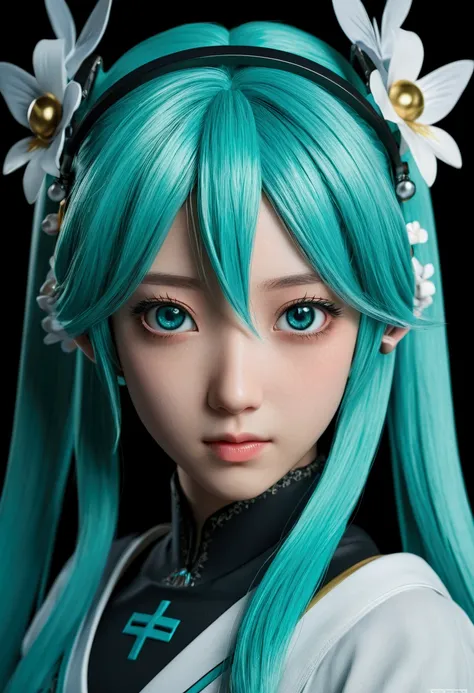 Genius girl Hatsune Miku, intricate detail Highly Detailed Eyes, Faded, 16K resolution, RAW, Nikon Z9, Creative, Masterpiece, Fantasy, High Definition, High Quality, 8k, Realistic, Dramatic Lighting, Soft Focus, Digital Illustration, Intricate Mechanics, A...