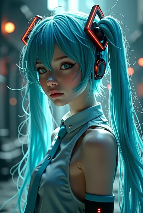 full body, Genius lady Hatsune Miku, intricate detail Highly Detailed Eyes, Faded, 16K resolution, RAW, Nikon Z9, Creative, Masterpiece, Fantasy, High Definition, High Quality, 8k, Realistic, Dramatic Lighting, Soft Focus, Digital Illustration, Intricate M...