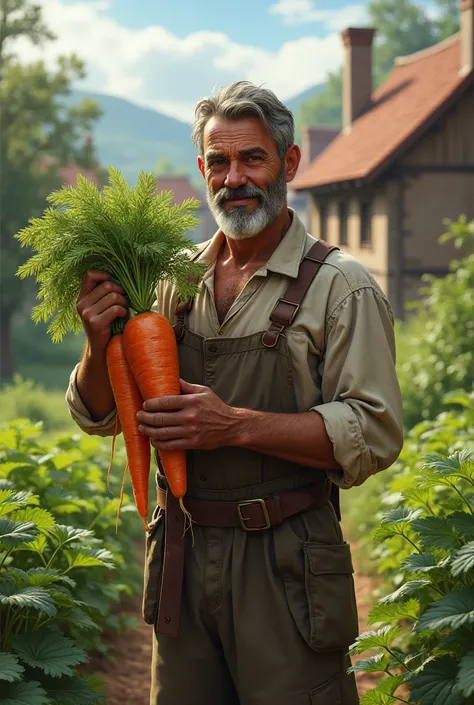 Villager with carrot in hand 