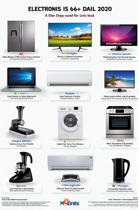 I want to build a pamphlet for my electronic shop offers . Following are the pictures I need for it as a grouped one and all should be as Indian brand.
Single door fridge , semi automatic washing machine , LED , oven , Ac , iron , juicer mixer grinder , in...