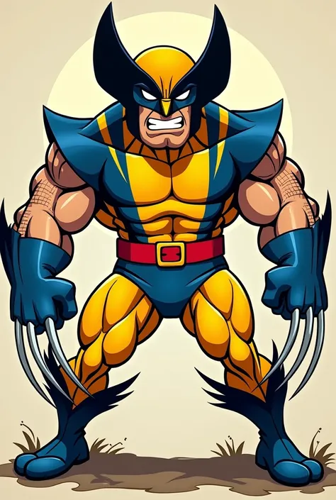 Old school cartoon original art Wolverine 