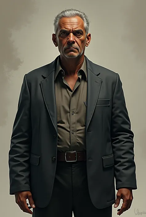 Daniel Oliveira**
- **kor**: 50 years - **Physical appearance**: Daniel is a robust man, with 1,80m de altura, dark skin and short gray hair. He has a serious face, almost always with a frown, which gives it a severe appearance. Your brown eyes are hard, r...