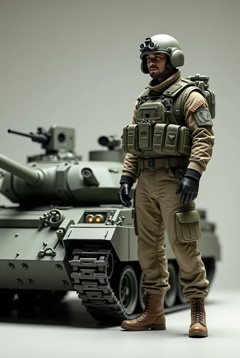 Soldier and tank model kit

