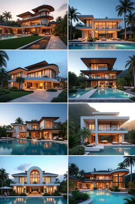 Generate a thumbnail for YouTube video on top ten luxury houses in the world 