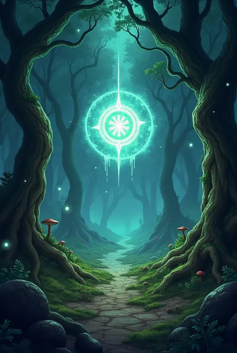 Game background menu anime fantasy magic middle ages magic without people evil forest
