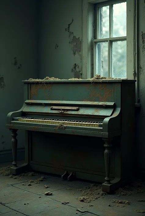 Dilapidated piano 


