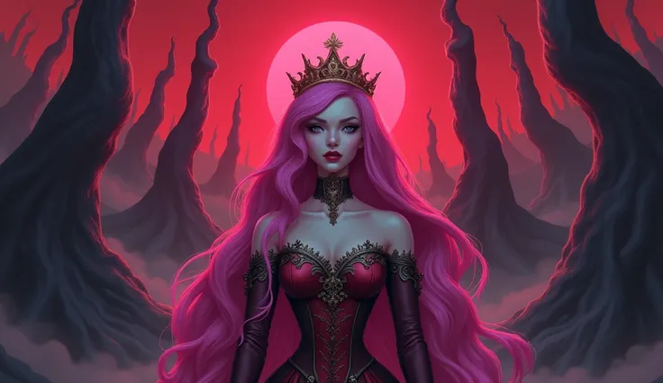 Princess Bubblegum, Adventure Time, Best Quality, Humanized, Lots of Details, Atmosphere Dark Fantasy Film 80s, Sinister aura, heightened perspective
