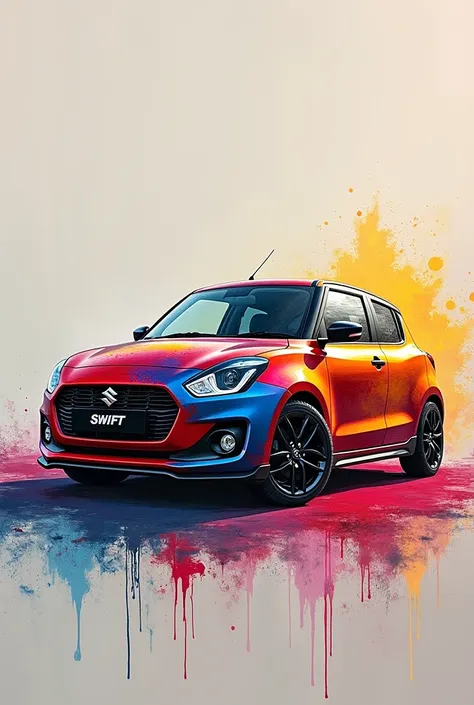 painting Suzuki swift with paint spray