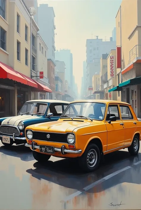 painting Suzuki swift old and new