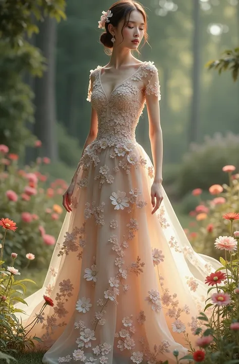 Floral gown elements of design