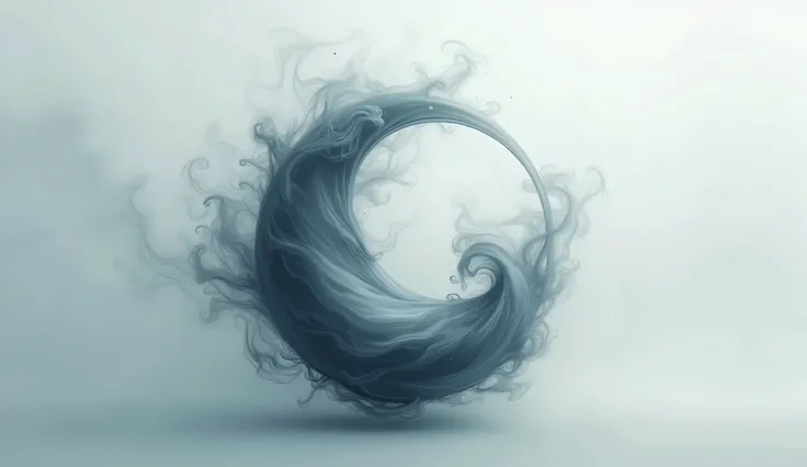 Yin yan is a symbol of balance and, The yin and yang are synthesized by smoke,Then the background is colorless and transparent