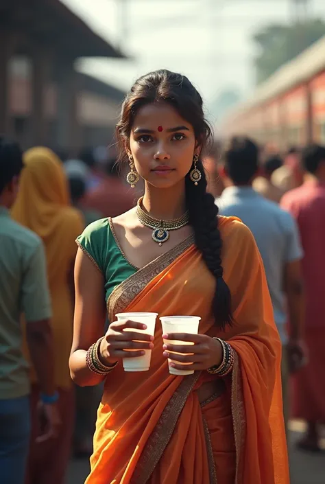 A beautiful girl natasa from delhi
has drinking water at railway station