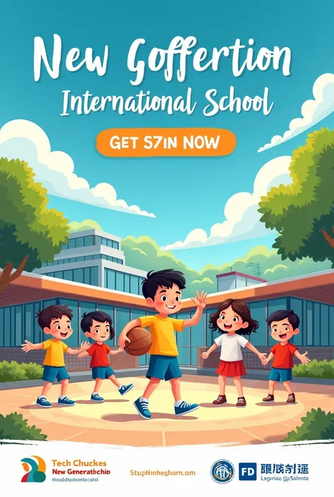 Poster Making

Create a promotional poster for New Generation International School. Apply the principles and guidelines in taking photographs and choosing fonts and colors for your poster. cartoon art style, English language or text. make it more like have...