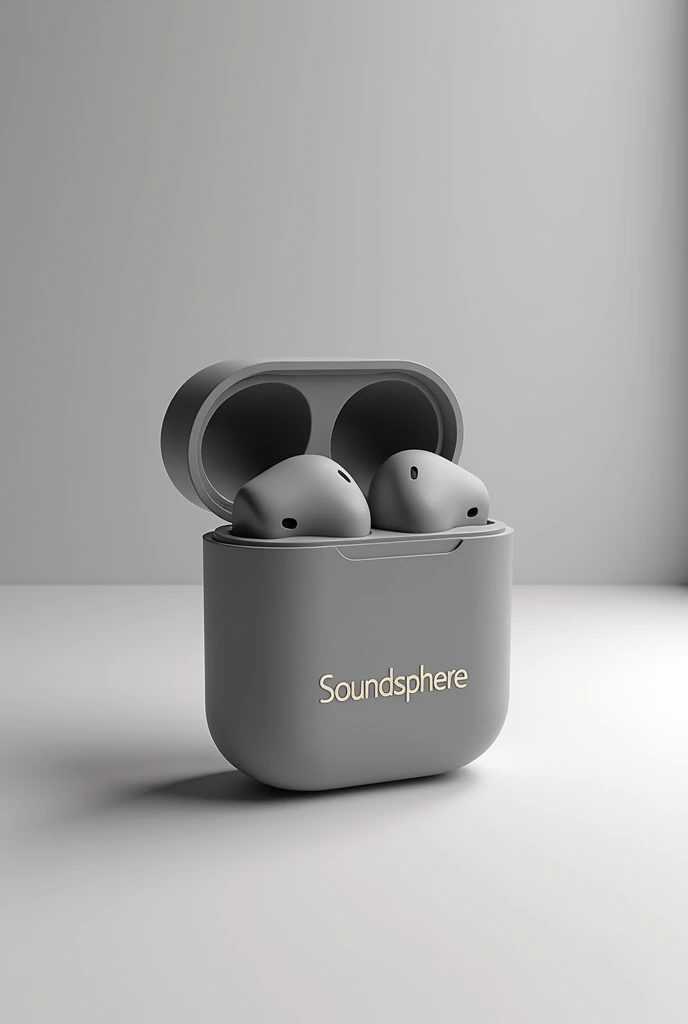 please create an image for my earbud 3D with my brand name “soundsphere” with a square case