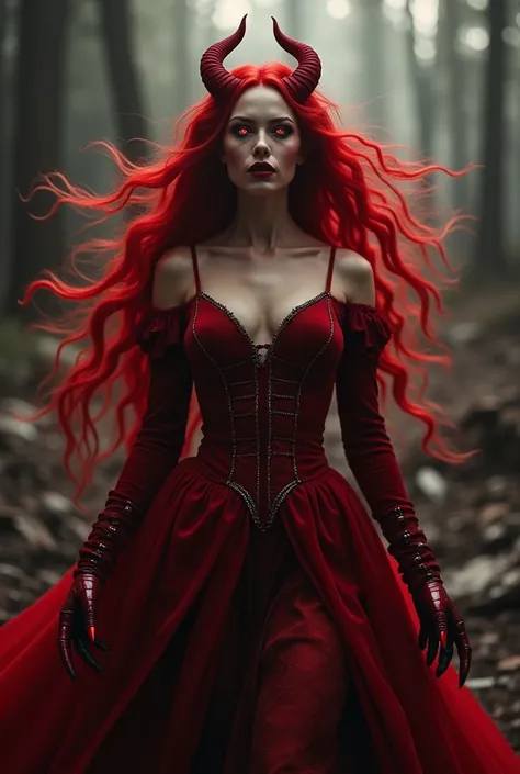 NSFW, best qualityer (4K, high resolution, work of art:1.2), ultra detali, realisitic (photo-realisitic:1.37), Snow, the Red Queen of Wrath, charming mesmerizing, portraite, ((standing in a captivating red velvet dress)), attractive look, mas intimidador, ...