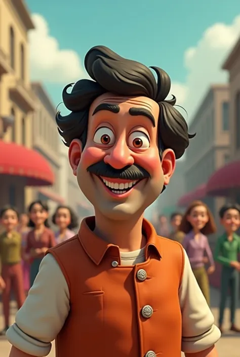 comedy cartoon image  actor Jagadish in the movie hitler