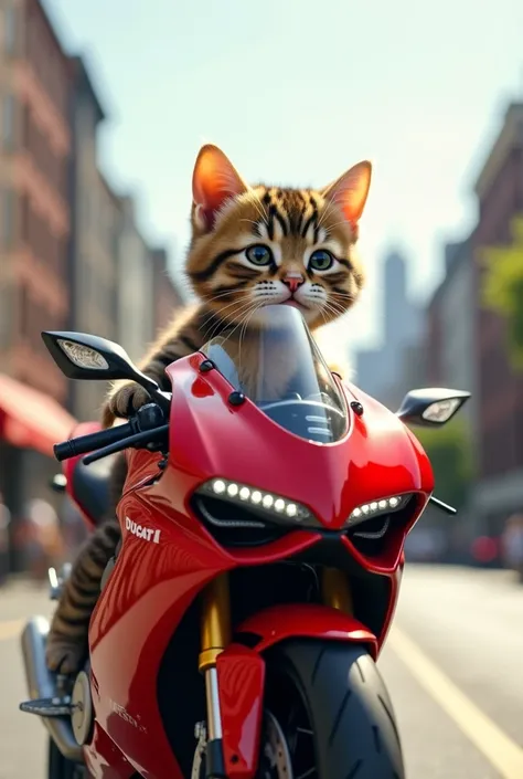 A cute cat ride Ducati V4