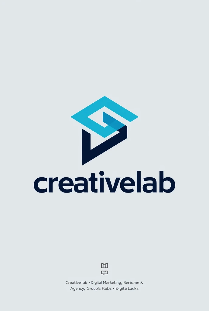 โลโก้ของกลุ่มการตลาด Digital Marketing,creative,agency with textCreative Lab