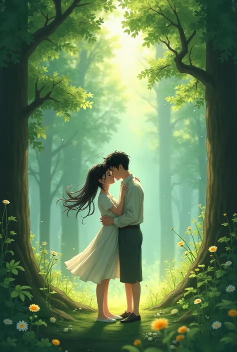 a sungsan forest a Alone girl kiss a boy to deeply
