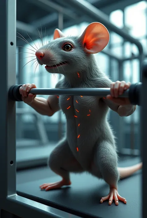 Create Rat doing squats on Tamaki Machine with electrical stimulation