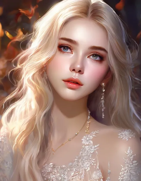 a beautiful girl, extremely detailed face and eyes, long eyelashes, beautiful detailed lips, 1girl, portrait, fantasy, digital painting, ethereal, soft lighting, warm colors, cinematic, highly detailed, intricate, ornate, elegant, delicate, serene, dreamli...