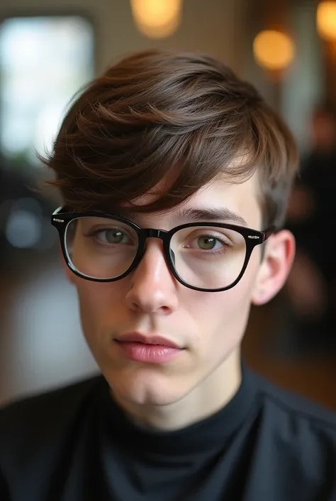 Haircuts for round faces and rectangular glasses
