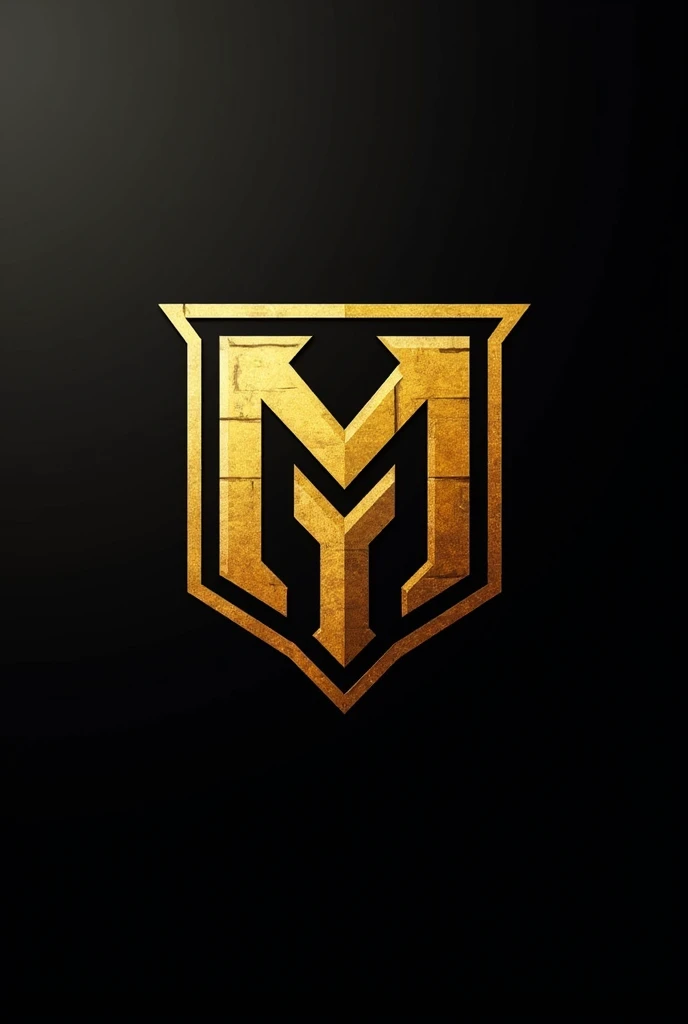 Football crest for a team called Manchester Bricks, black with gold