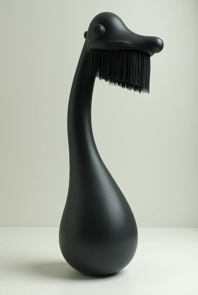 Large black penis shaped toothbrush with head on the handle