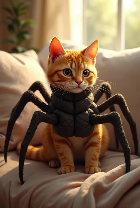 However,the ginger catwear in spider costume soon began to miss the simple pleasures of his cat life—the warm sunbeams, the soft cushions, and the playful chases.