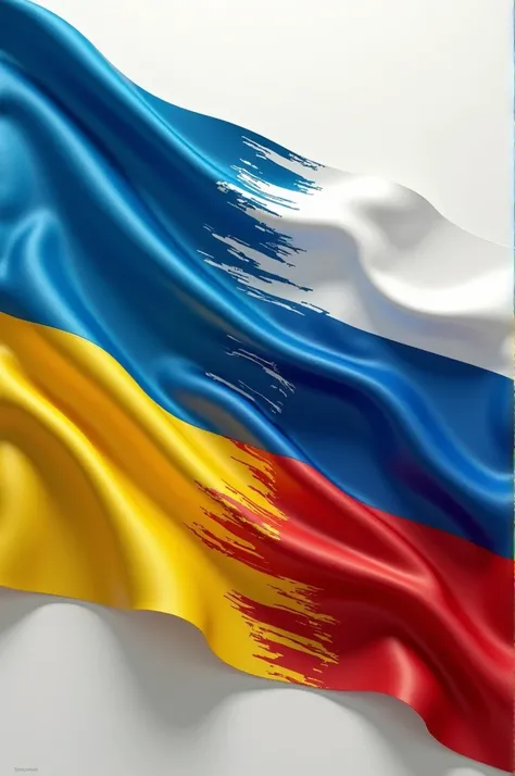 Create a combination of russia and ukraine flag