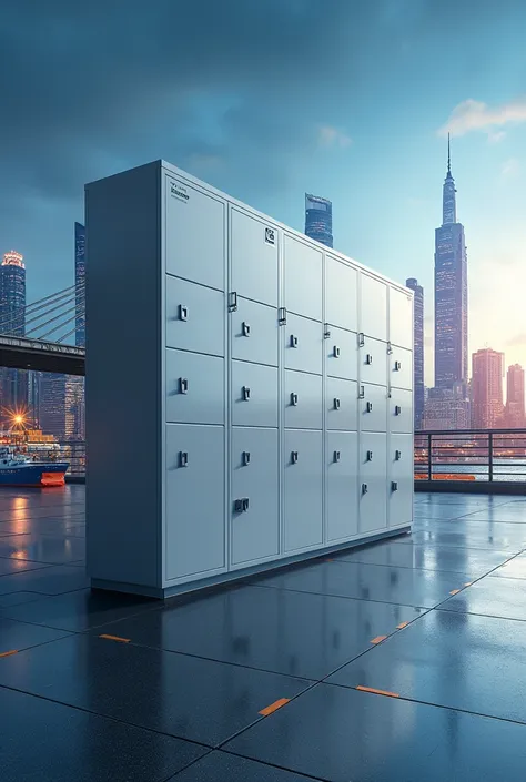 Novel and professional image for international locker service and shipping management business 