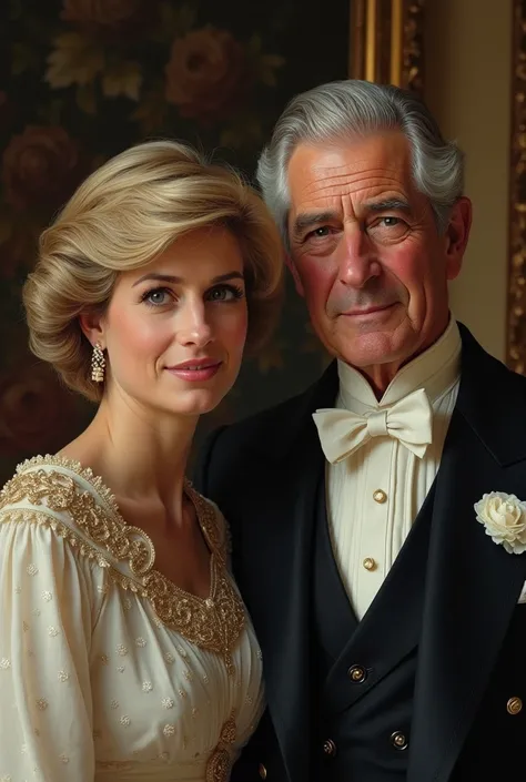 Old princess diana with king charles iii