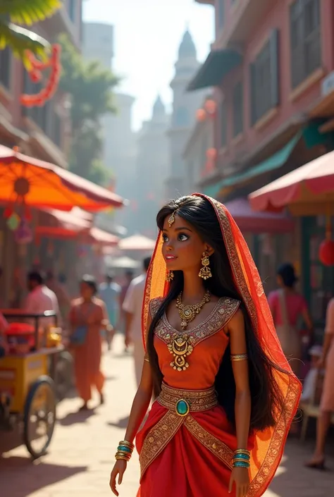 Indian barbie plays on local streets
