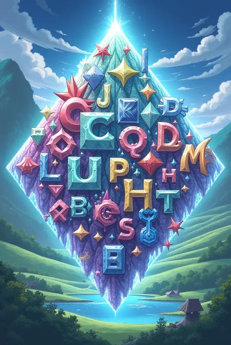 Alphabet in diamond and pearl