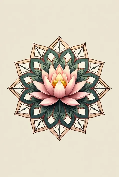 Company Logo mandala, Lotus, im, and with hidden name in the mandala: Nona