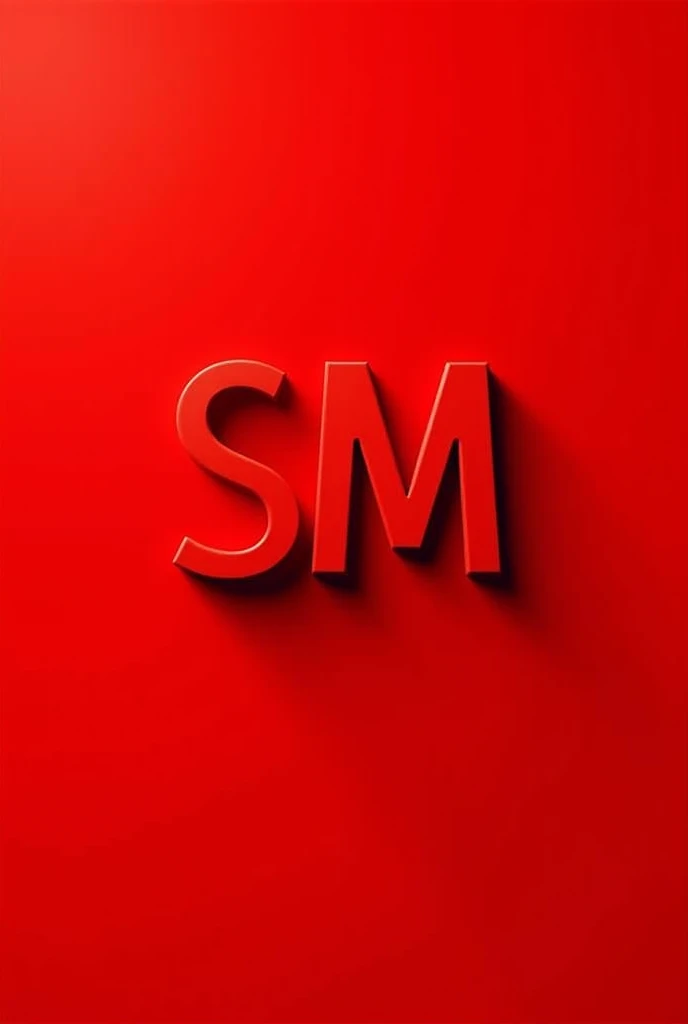 Image with the initials sm and the background all red