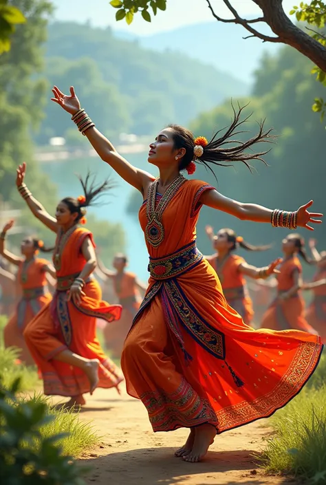 Assamese people famous bihu dance
