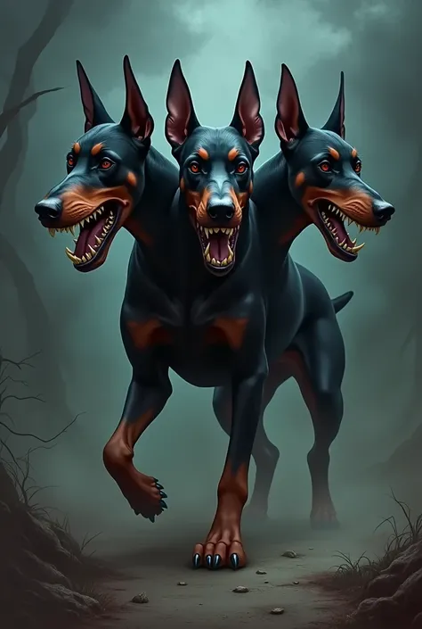 3 headed doberman