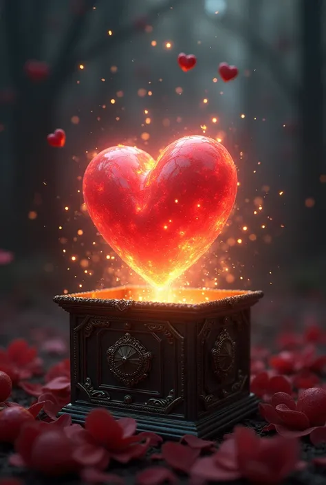 Heart coming out of a box !