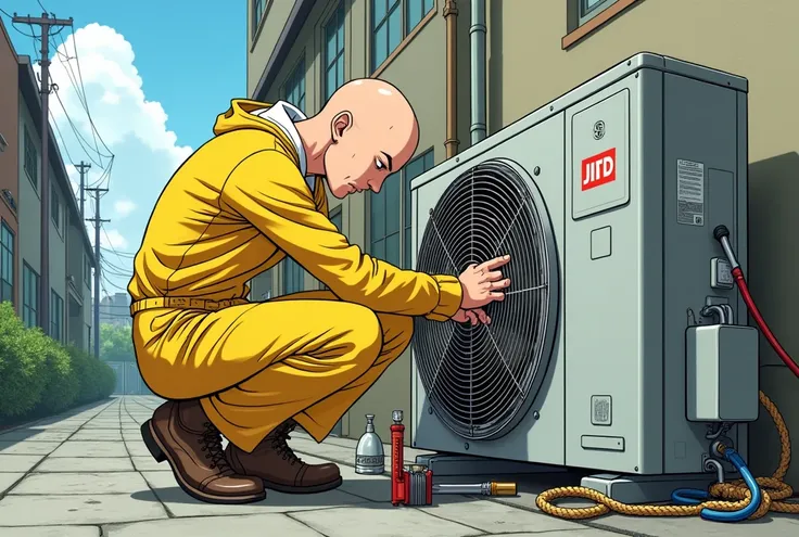 card saitama working repairing central air 