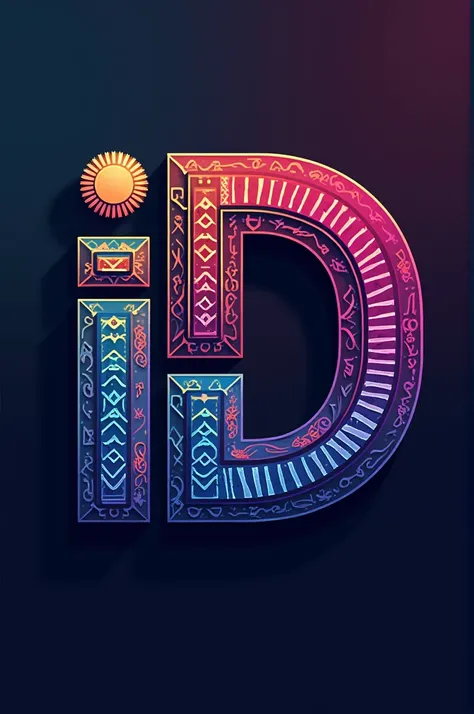 letter logo that says idrus with modern abstract aesthetic letter patterns and various colors